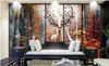 3D photo wallpaper custom 3d wall murals wallpaper Cartoon avenue forest mural deer tv background wall papers home decor