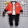2019 new style Spring&Autumn cotton Zipper round collar snack suit with coat long sleeve and trousers three pieces for boys and girls