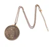 Huilin Jewelry gravierte Siegel der sieben Erzengel Unisex-Schmuck Bronze-Anhänger-Halskette8335939