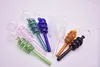 Multi-colors spiral glass pipes Curved Glass Oil Burners Pipes 14cm length 30cm Diameter ball Balancer Water Pipe smoking pipes