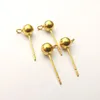 100pcs Lot in bulk silver/ gold Stainless Steel Ear Wires Pin ~with Bead + Coil Earring Finding DIY