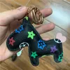 New Brand Keychains Ring PU Leather Cartoon Flower Pattern Horse Design Fashion Car Key Chain Holder Animal Bag Charm Jewelry Acce2837