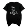 Fashion-Lebron James James Stem Style T Shirt Brand Più di una lettera atleta Stampa O-Neck Tee Shirt in cotone corto tshirt