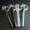 10cm Glazen Pijp Met Plaat Kleurrijke Pyrex Oliebrander 2mm Dikke Buis Nagel voor water Roken bongs rig