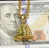 18K Gold Mr President Pendant Necklace 316L Stainess Steel Pendant Necklace Head Sculpture Pendant 24inch Cuban Chain