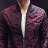 패션-남성 슬림 높은 스트리트 재킷 코트 꽃 디자인 겉옷 탑 옴므 폭격기 재킷 가을 겨울 맞는 재킷 남성 의류