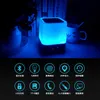 Haut-parleur Bluetooth veilleuse de chevet lumières d'ambiance avec réveil Rechargeable contrôle tactile couleur LED lampe de nouveauté R217269534