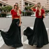 Gonne dell'annata delle donne chiffon Mesh vita alta Solid colore maxi gonne a pieghe mezza lunghezza Beach Gonna donna autunno