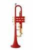 Belle Trompette Sib Rouge Corps Rouge Clés En Laiton Instruments Populaires Musique Avec Étui Accessoires Livraison Gratuite