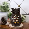 Iron Owl Candlestick Studie Skrivbord Inredning Hållare Kreativ Vintage Candle Lantern För Hem Kaffe Decoration Stearinar Hållare Gratis DHL