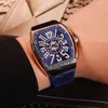 Vanguard Watch New Men's Collection Rose Gold Case Date v 45 Sc Dt Yachting Blue Dial Automatic Mens Watch Blue Leather Watches TimeZoneWatch