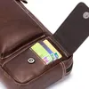 Fanny Pack for Men Waists Bag Leather Travel Pouch Packs Hidden Wallet Passport Money Waist Belt Bag252H