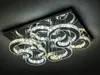 Modern rektangel Crystal taklampor ljuskronor Creative LED Moon Light Rostfritt stål Fixture Villas Living Room Foryer Hotel Restaurang Light Lampor