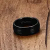 8 mm podstawowe męskie podwójne linie tytanowa stalowa oprawa ślubna Pierścień Dobrze wykończony komfort dopasowy