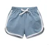 Bébé Shorts Plage D'été Pantalon Filles Coton Solide Shorts Casual Party Pantalon Cordon De Mode Boutique Pantalon Rayé En Plein Air Pantalon A6095