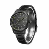 Weide Men Watch Business Design Wojskowy czarny pasek ze stali nierdzewnej Mężczyzny cyfrowe kwarcowe zegarki na nadgarstki