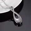 LKJ9943 Top Polijsten Zilver Tone Big Infinity Cremation Ketting Hold Human / Animal Ashes Blan / Graveerbare Funeral Urn Casket Medaillon