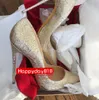 Yaz moda kadın pompaları altın baskılı sivri burun gelin düğün yüksek topuklu ayakkabı hakiki deri gerçek fotoğraf 12cm 10cm
