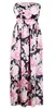 Dresses Women Clothes Women's Print Maxi Dress Lady Casual Fashion Dresses Summer Sexy Long Strapless Dress Vestidos Women's Clothing B4255