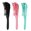 Scalp Massage Comb Detangling Brush Naturligt Hår Detangler Tangle Removal Comb Kraftfull Funktion Non-Slip Design För Curling Vågigt Långt Hår