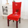Cadeira de Natal Cobre Decoração Estiramento Removível Lavável Xmas Cadeira Protetor Slipcovers para Home Cozinha Decoração da Sala HH9-3611