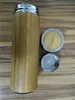 Bamboe Waterfles Roestvrijstalen vacuümbekerisolatie beker met thee-infuser-zeef 350ml 450 ml Bamboo Cup