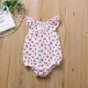 5 färger nyfödda baby romper sommar jumpsuit cherry kaktus tryckt spädbarn flicka prinsessa onesies bodysuit kläder9238003