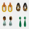 lady Fashion ZA Resin Drop Earring For Women Wedding Jewelry Boho Elegant Shiny Dangle Statement Earrings Christmas Gifts