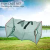 Fiske Net Cage Nylon Fish Trap Portable Fishing Mesh Tackle For Crab Räka