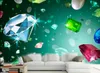 3D Diamond TV Tła Mural Mural 3D Tapeta 3D Papiery ścienne dla tła telewizyjnego