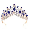 Luksusowy dhinestone tiara korony kryształowe akcesoria do włosów ślubnych ślubne nakrycia koncertowe Quinceanera Pażem Królowa Tiara Księżniczka Cr5172548