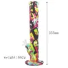 Glow in the Dark Silicone Bongs Smoking Water Pipes Glass Bong Hot Selling Printing 14 '' Rechte Onbreekbare Bongs Hookah Dab Rig