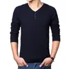 M-4XL Inverno Henley Neck Maglione Uomo Cashmere Pullover Maglione natalizio Uomo Maglioni lavorati a maglia Pull Homme Jersey Hombre 2019 SH190930