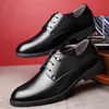 Nya Mens Rormal Skor Äkta Läder Italienska Brand Business Derby Man Skor Lace-up Casual Concise Comfort Men Oxfords Handgjorda FSDX-FA