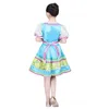 Trajes de desempenho nacionais russos russos para crianças vestido de dança folclórica chinesa para meninas modernas dança princesa vestido