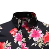 SAILEROAD 2019 Fashion Flower Shirt Men Stampa magliette hawaiane slim fit camisa floreale mascolina camicie a maniche corte estate tops2571