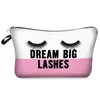 Gril Series Printing Canvas Cosmetics Bags Eyelash brush pattern Makeup Bag Travel Ladies Pouch