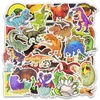 50 stks / pak Leuke Dinosaurus Grappige Stickers Koffer Koelkast Gitaar Skateboard Kinderen Graffiti Waterdichte Sticker Kids Toy