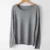 Spring Winter O-neck Cashmere Wool Sweater JECH Autumn Women Solid Big Long Sleeve Pullovers Jumper Knitted Sweaters Plus Size V191129