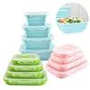 Foldable Silicone Lunch Boxes 4PcsSet Food Storage Containers Household Food Fruits Holder Camping Road Trip Portable Houseware3783900