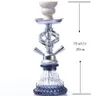 Çift nargile shisha bong sigara su borusu seti kase Arap kök cam vazo aletleri 4 renk hortum kabak elmas 3 stil aracı