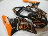 ZXMOTOR Kit de carénage haut de gamme pour YAMAHA R1 2000 2001 carénages orange noir YZF R1 00 01 EF48