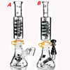 27cm de haut bobine congelable bong narguilés shisha verre eau bongs fumée tuyau en verre base de bécher dab rigs avec joint de 14mm