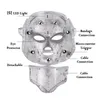 피부 미백 장치 dhl 무료 배송을위한 미세 전류가있는 7 색 LED 라이트 테라피 페이스 뷰티 머신 LED 페이셜 넥 마스크
