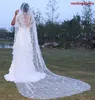 Top Designer surpreendente Luxo Em armazém real Pictures Branco Marfim casamento Catedral Veils comprimento de corte Borda Véu de Noiva Uma camada Comb Alloy