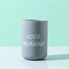 Mouthwash Cup Household Beverage Mug Plastic Water Cup Good Morning Solid Color Brushing Teeth Water Mug