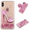 Kleurrijke geschilderde zachte TPU Glitter Vloeibare Quicksand-telefooncase voor iPhone X XR XS max 6 7 8 Plus en Samsung Galaxy S10 S9 S8 Plus S7 S6 EDGE