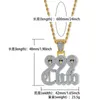 hip hop 999 club diamants pendentif colliers pour hommes luxe numéro lettres pendentifs véritable plaqué or cuivre zircons chaîne cubaine nec231y