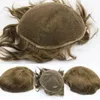 Celebrity Toupee Mens Hairpieces Straight Full Lace Toupee Light Brown Color Brazilian Remy Human Hair Men Hair Replacement for Bl2763411