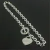 Fine TO 925 Sterling Silver Love Collana a catena Matrimonio 925 Gioielli Collana con pendente a cuore Compleanno Regalo di Natale Nuovo arrivo Charm155v